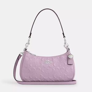Coach Teri Shoulder Bag In Signature Leather With Heart Charm